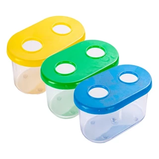 Comedouro Jel Plast 2 Furos sem Gancho Médio - Cores Mistas 250ml - Embalagem com 12 Unidades (SORTIDO) em Oferta na Shopee