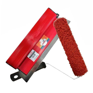 Kit Rolo Para Textura Cabelo de Anjo 23cm + Suporte+ Desempenadeira 40cm Lâmina Flexível Aço Inox