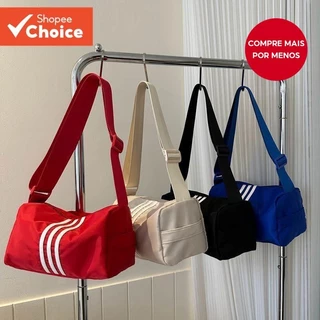 Bolsa Mensageiro Cilíndrica Esportiva Feminina Casual Leve Grande Capacidade