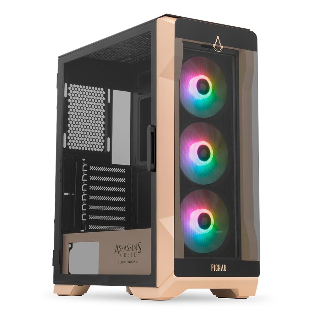 Gabinete Gamer Pichau Pouter3Assassin's Creed Mirage,RGB,Mid-Tower,Com 3 Fans,PG-P03-MRG
