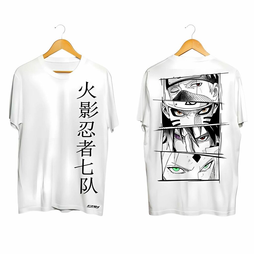 Blusa Camisa algodão Camiseta Naruto Sasuke Uchiha Kakashi Sakura