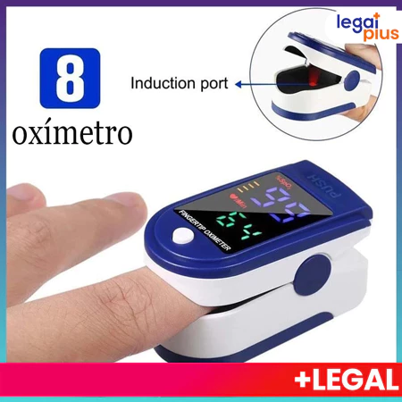 KIT2 Oxímetro Digital Portátil para Dedo - Medidor de Oxigênio e Pulso com Bateria Recarregável