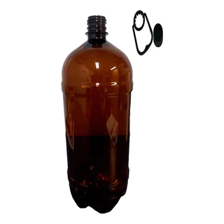 Kit Garrafa (growler) Pet P Cerveja Ambar Tampa E Alça