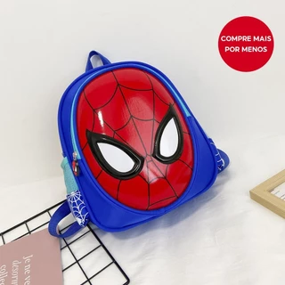 Mochila Escolar Para Crianças Homem-Aranha 3D Jardim De Infância/Saco Preto/Azul