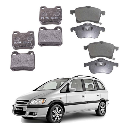 Kit Pastilha Dianteira E Traseira Zafira 2.0 2001-2010 Syl | Shopee Brasil