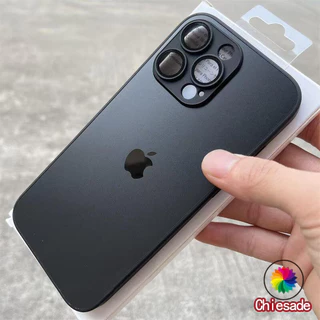 Cor Original Luxo Nano AG Caso De Vidro Fosco Para iPhone 16 15 14 13 12 11 Pro Max Com Filme Lente