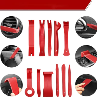 Jogo Espátulas Nylon Alicates Saca Grampos Presilhas Automotivo 38 Peças + Maleta Organizador