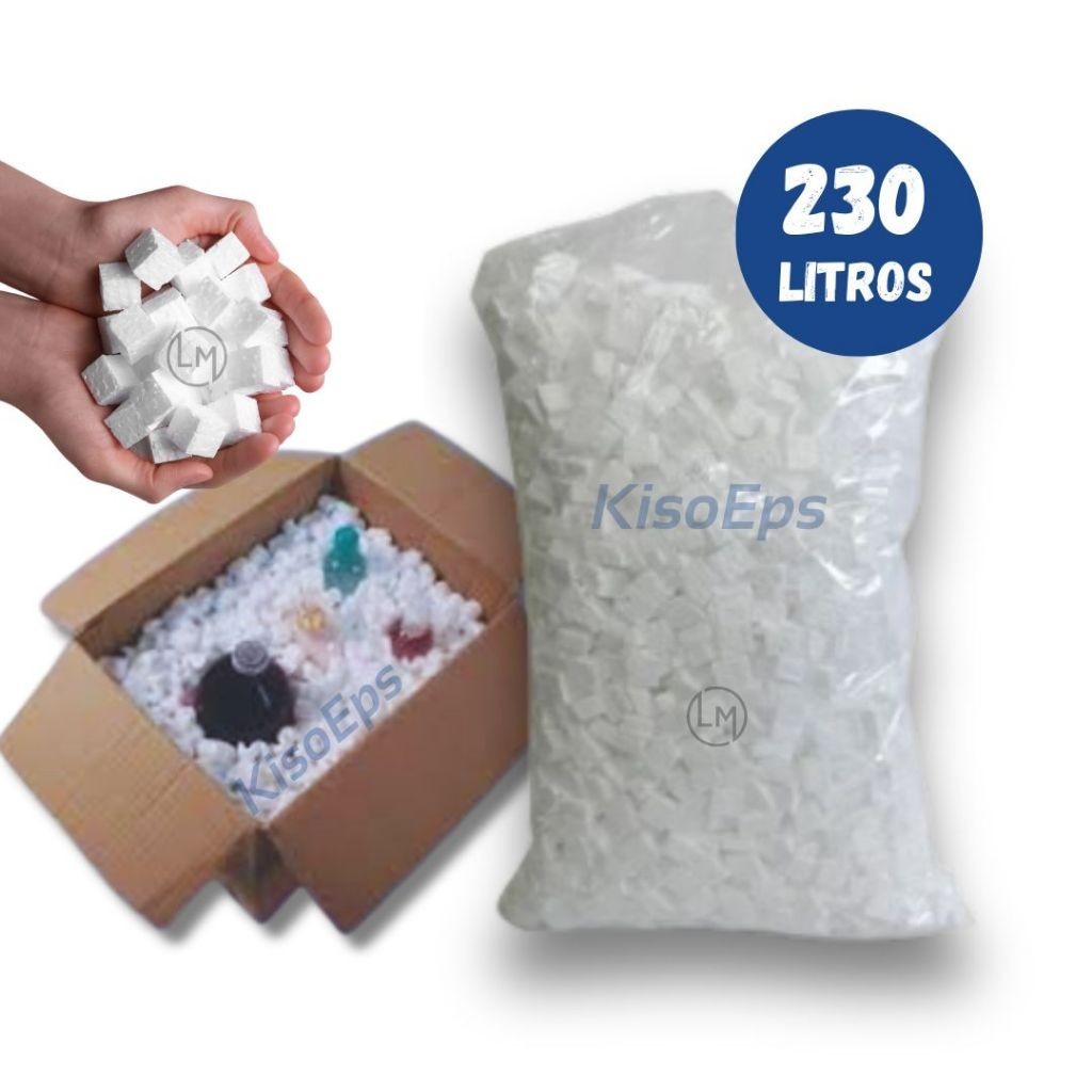 Cubos de isopor proteção embalagem 230 litros embalar preenchimento