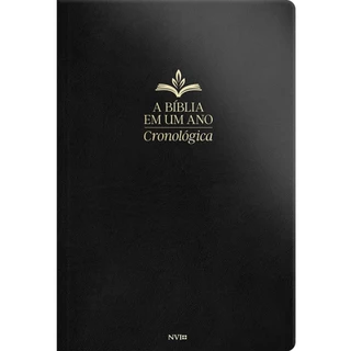 Bíblia Em Um Ano Cronológica | NVI | Capa Luxo Preta em Oferta na Shopee