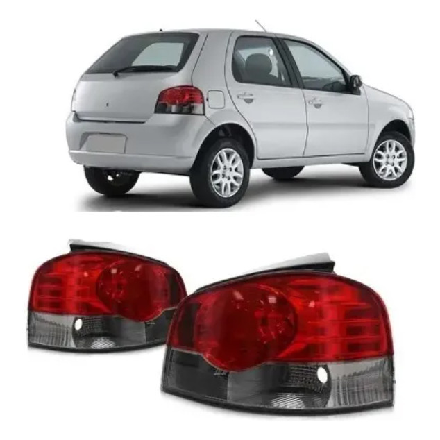 Lanterna Traseira Fiat Palio 2008 A 2011 G4 Lisa Fume Negra