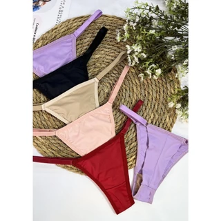 Kit c/5 unidades de calcinha Fio Duplo fio dental regulagem lingerie Calcinha em Oferta na Shopee