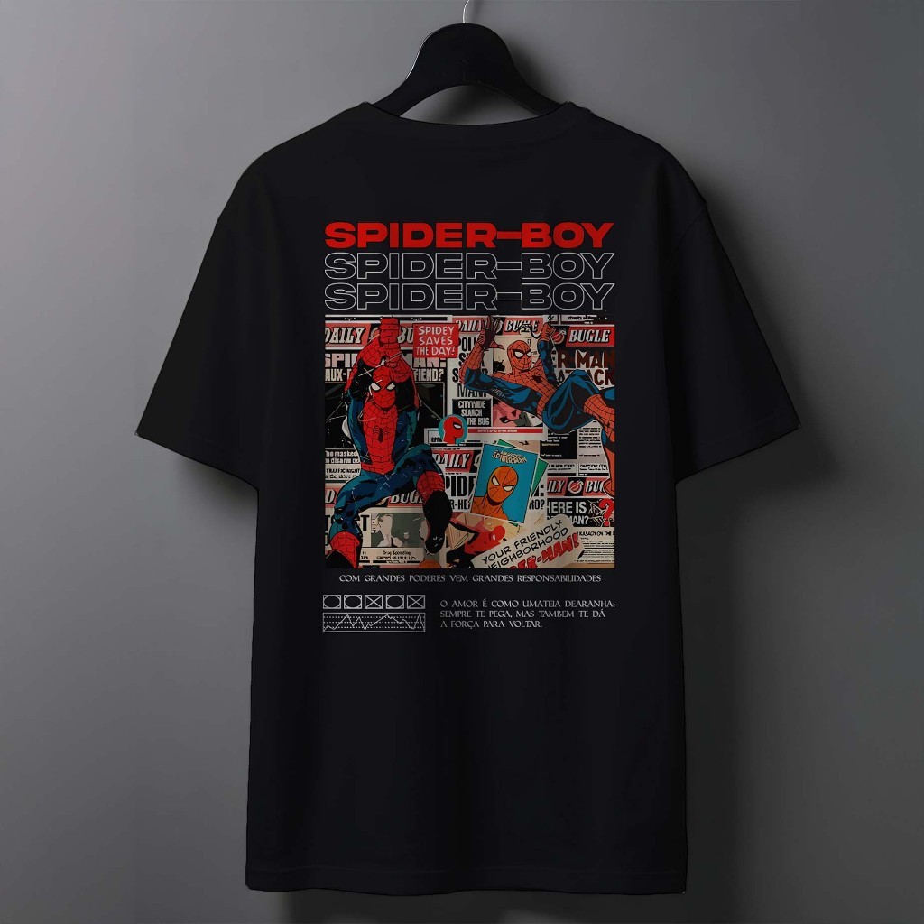 Camiseta Casal Aranha - Spider BOY/GIRL T-Shrit Street 100
