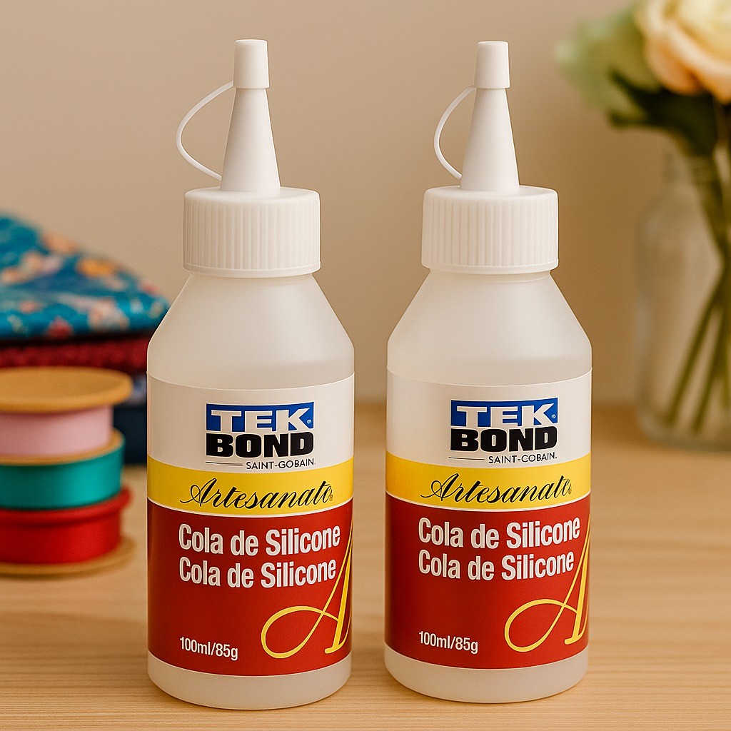 Kit 2 Peças Colas De Silicone Líquida Fria Para Artesanato/ Biscuit 100 ...