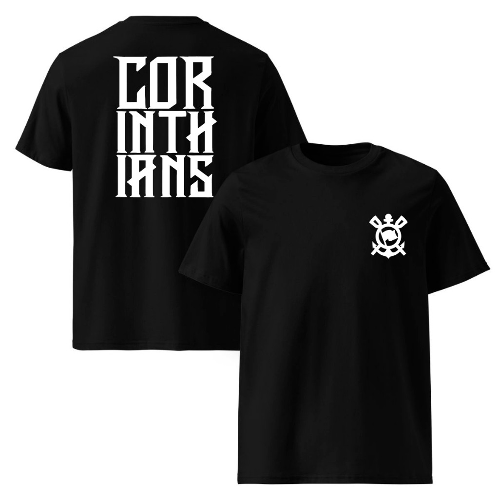 Camisa Camiseta Timão Coringão Corinthians 2025 Memphis Blusa 100% Algodão Premium Adulto Unissex Masculino Feminino
