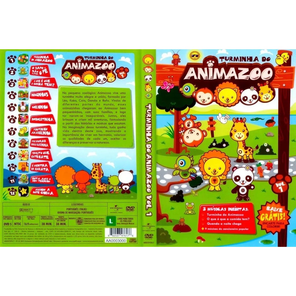 Turminha Do Animazoo - Volumes 1 E 2 - Promoção - 2 Dvds | Shopee