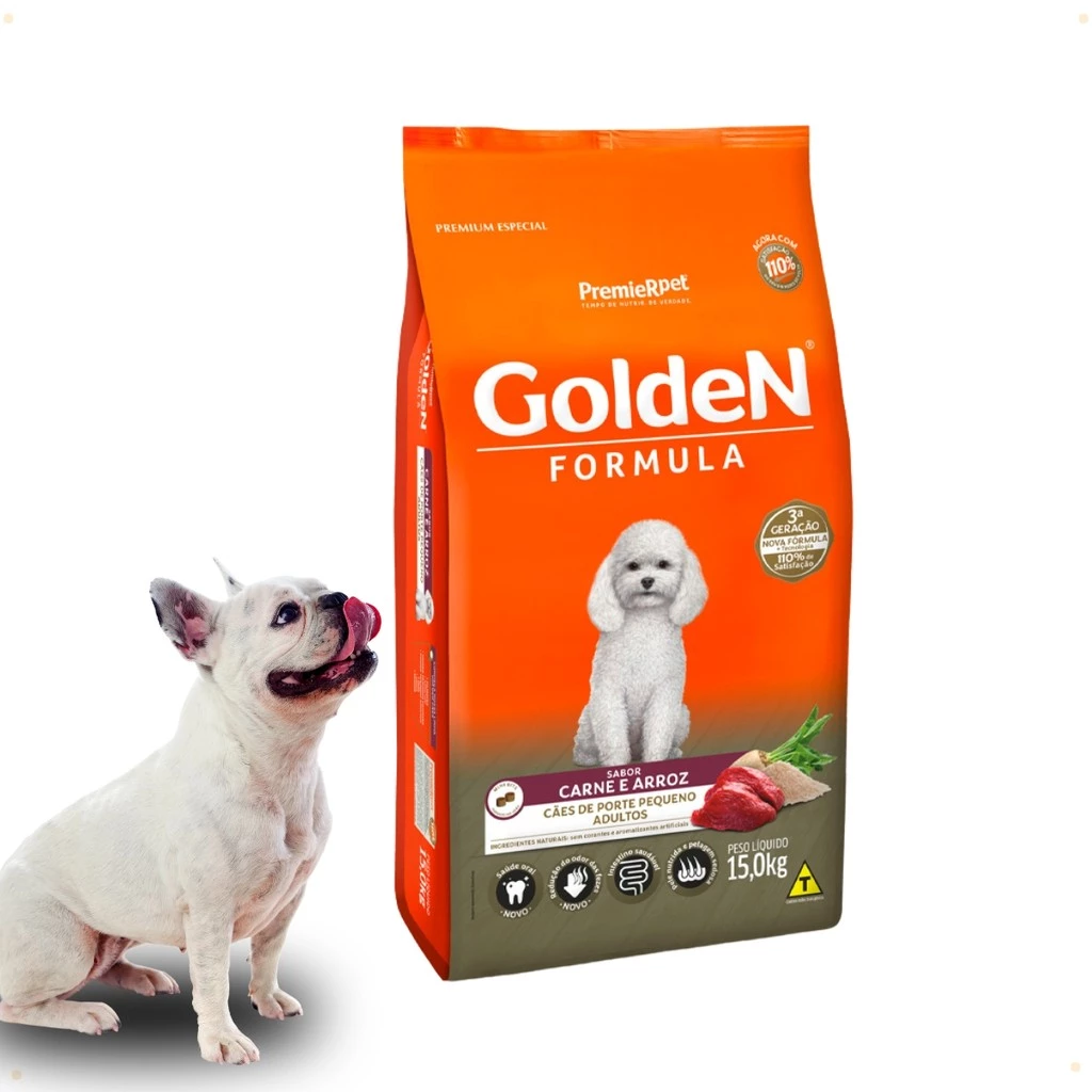 Imagem do produto Ração Golden Fórmula Cão Adulto Mini Bits Carne e Arroz 15 KG no catálogo Master Pet