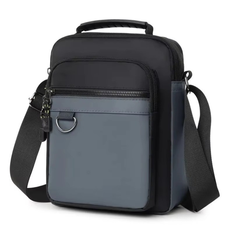 Bolsa mensageiro de nylon casual masculina durável para uso diário