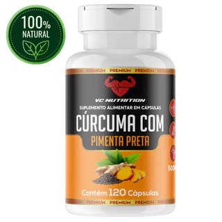 Cúrcuma com Pimenta preta original, 120 capsulas 500mg