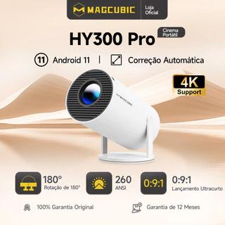 Projetor HY300 Pro Magcubic Original 4K HD 260ANSI Wifi6 BT5.0 Mini Portátil Cinema Envio Imediato