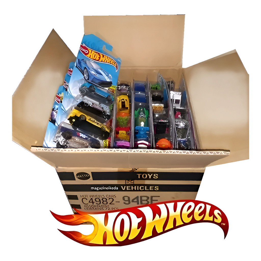 Hot Wheels Caixa Com 35 Carrinhos Sortidos Mattel | Shopee Brasil