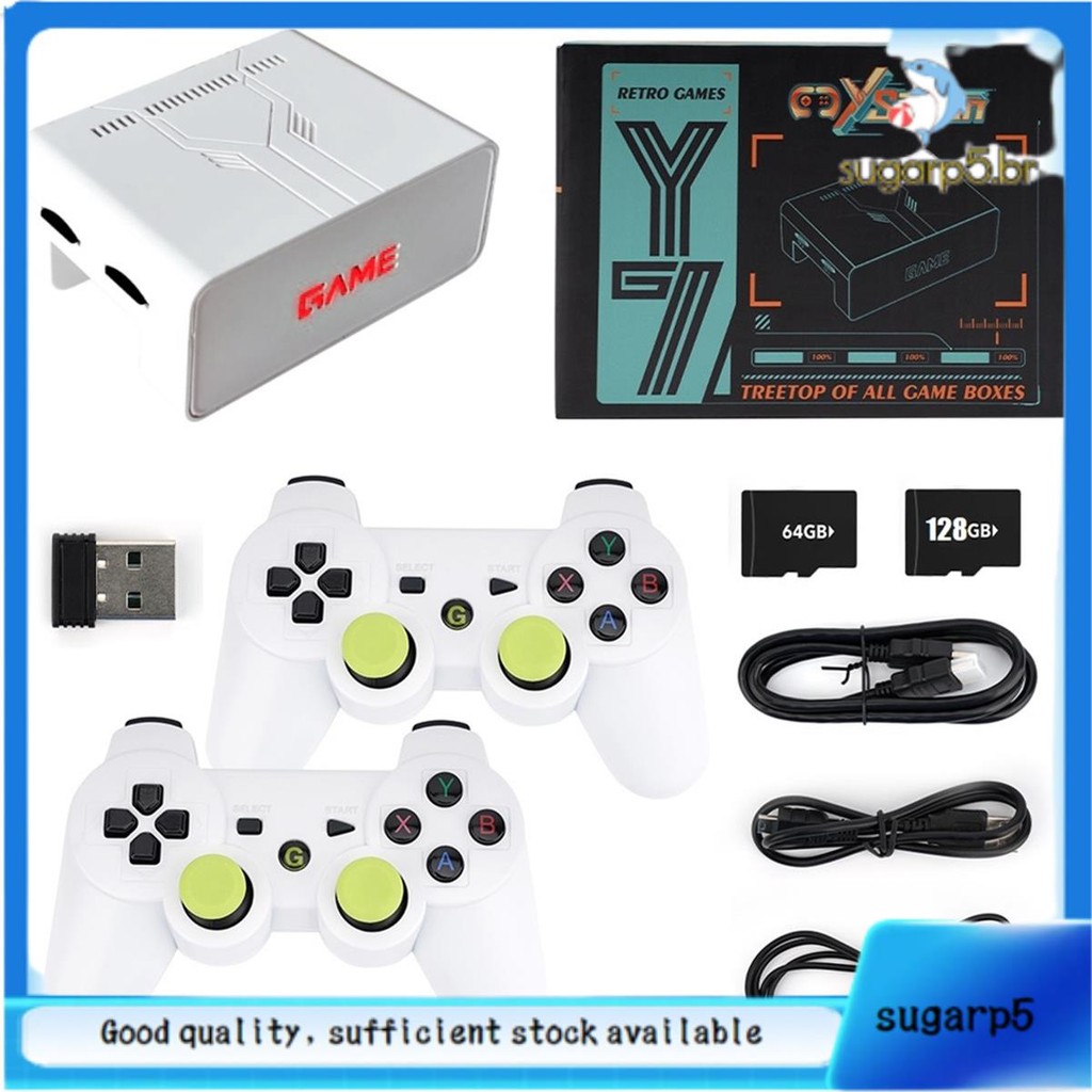Y7 Console De Videogame 64G + 128G 11000 Jogos Retro Portátil Sem Fio TV Game Player Para 36 Emuladores