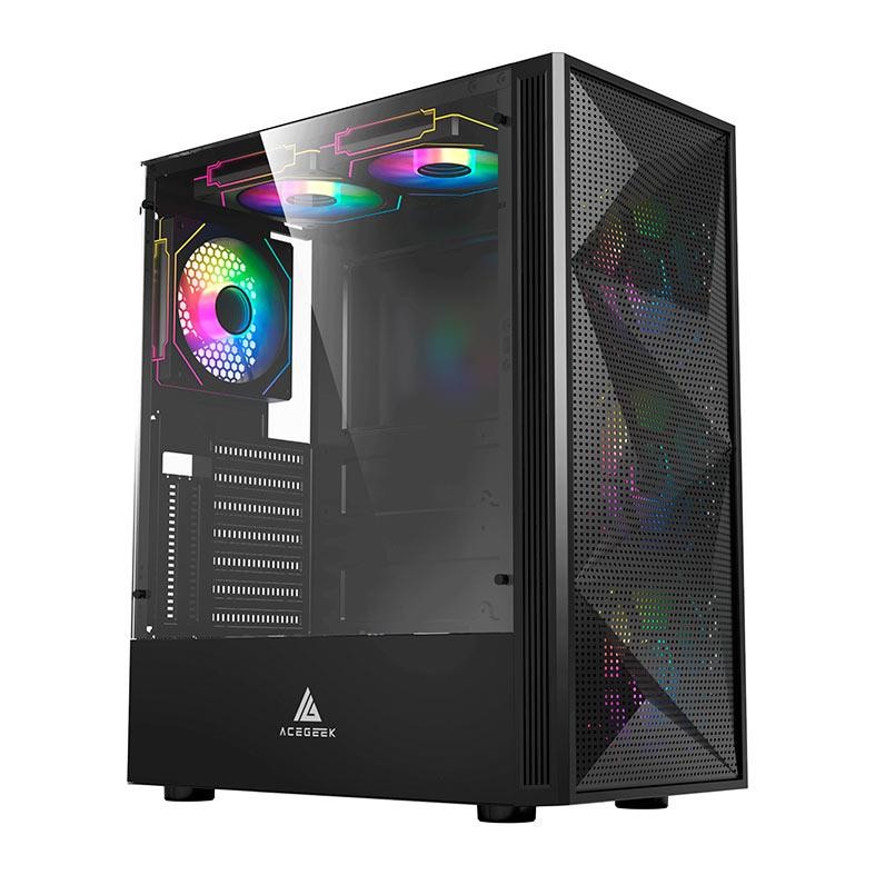 Gabinete Gamer Acegeek Morality L435, Mid-Tower, Lateral de Vidro