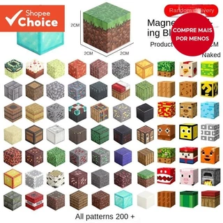 Montagem de Blocos Magnéticos Mundo Magnético Quebra-cabeça de Blocos Modelo Mini mc Brinquedo Magnético.