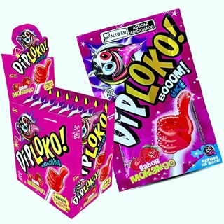 Pirulito Explosivo Dip Loko Boom Morango 13055 - Danilla Foods