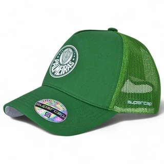 Boné Palmeiras Trucker Aba Curva Licenciado Oficial