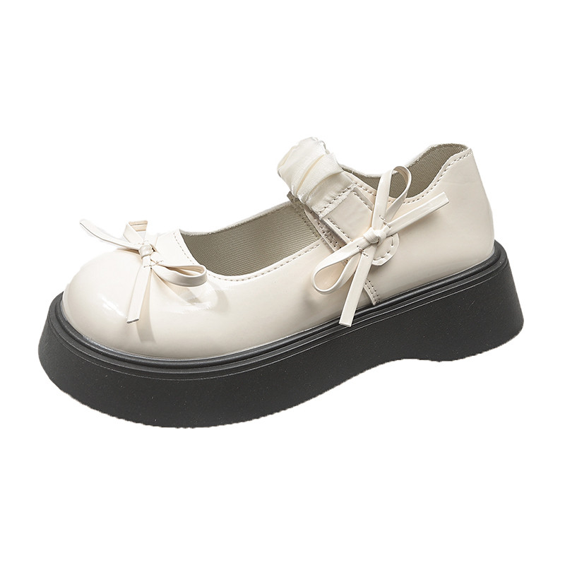 Sapatos Mary Jane Brancos De Sola Grossa IELGY Para Mulheres Com