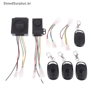 SS 48-72V Anti-Roubo E-bike Alarme Scooter Segurança Duplo Detector De Controle Remoto Perdido BR
