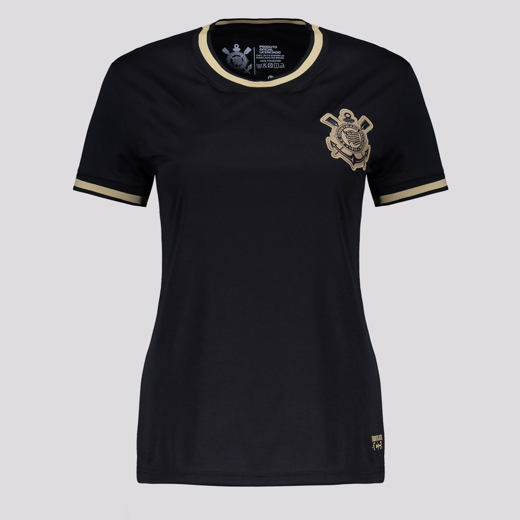 Camisa Corinthians Classic Feminina Preta