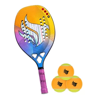 Kit Raquete De Beach Tennis Pichau Nazareth Beach Face 12k Carbon + Kit Bolas em Oferta na Shopee