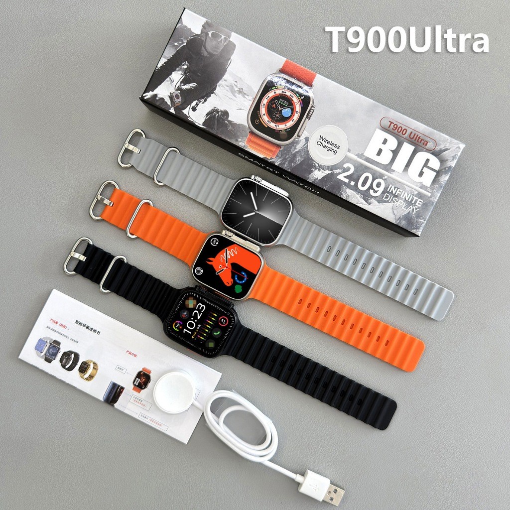Relógio Smartwatch T900 Ultra Big Tela 2,09'' Infinita | Shopee Brasil
