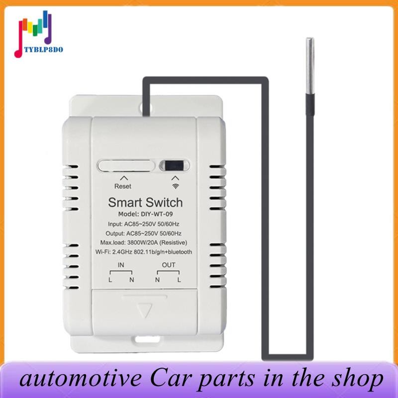 Interruptor De Temperatura WiFi Com Sensor Smart 20A Termostato Suporta Controle De Voz