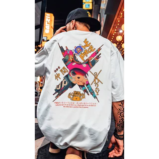 Camisa Camiseta Oversized Streetwear Anime Piece Chopper Série One Piece Anime Piratas Luffy