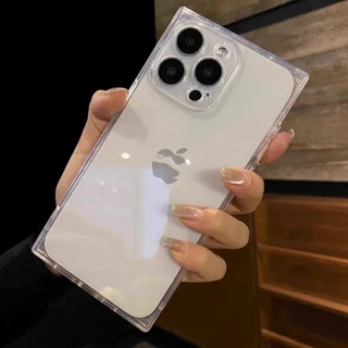 Adequado Para IPhone 17 16 15 14 13 12 11 Pro Max Air Plus Capa Protetora Transparente Simples Quadrada De Telefone Late