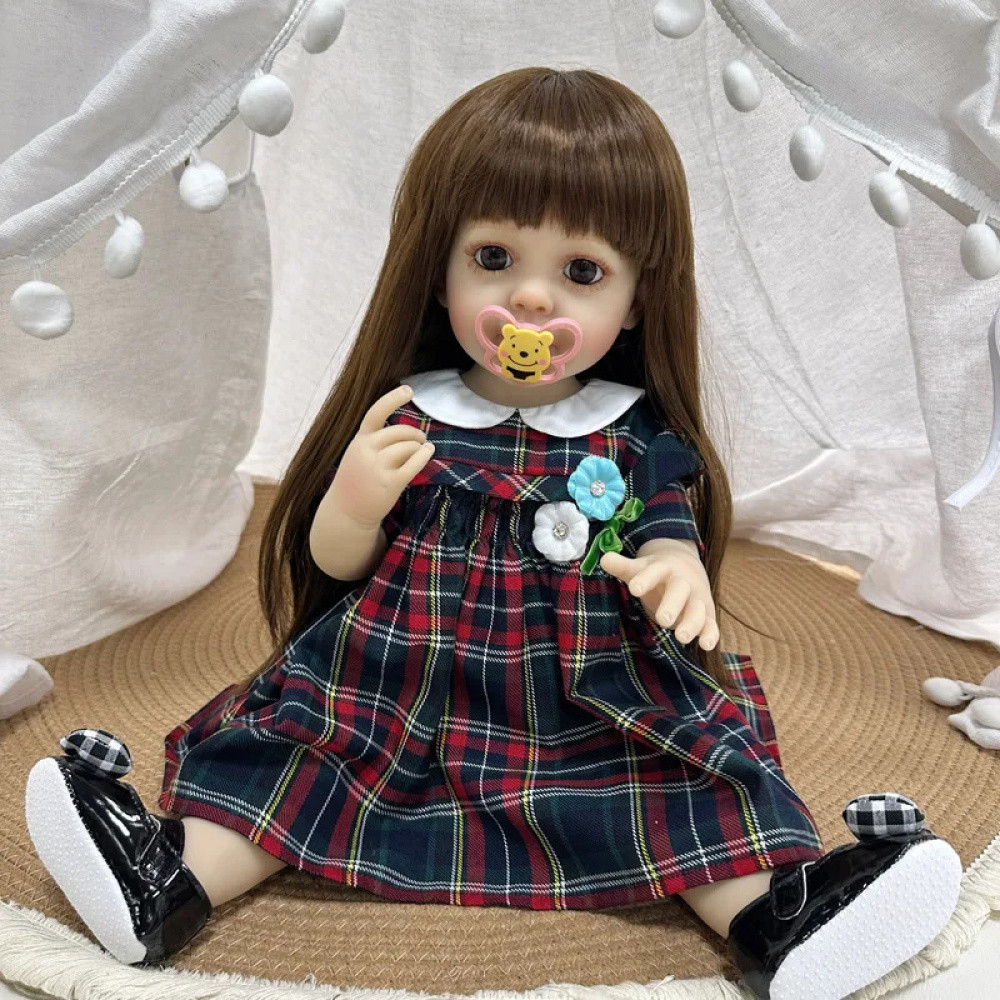 Boneca Reborn Realista de Silicone, Com Roupinha e Acessórios, Bebê Reborn Perfeito MEGGAFLEX