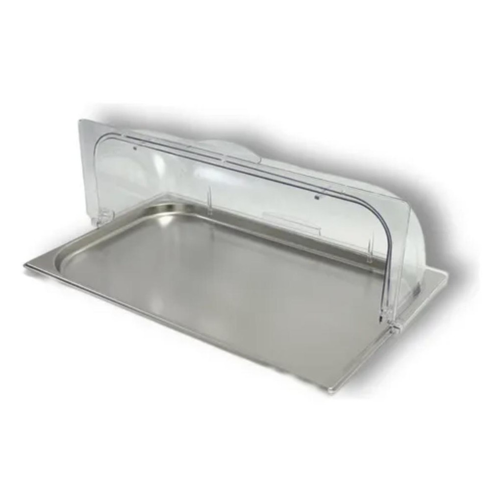 Buffet Rechaud Expositor Alimentos Pães Bolos Acrilico Inox