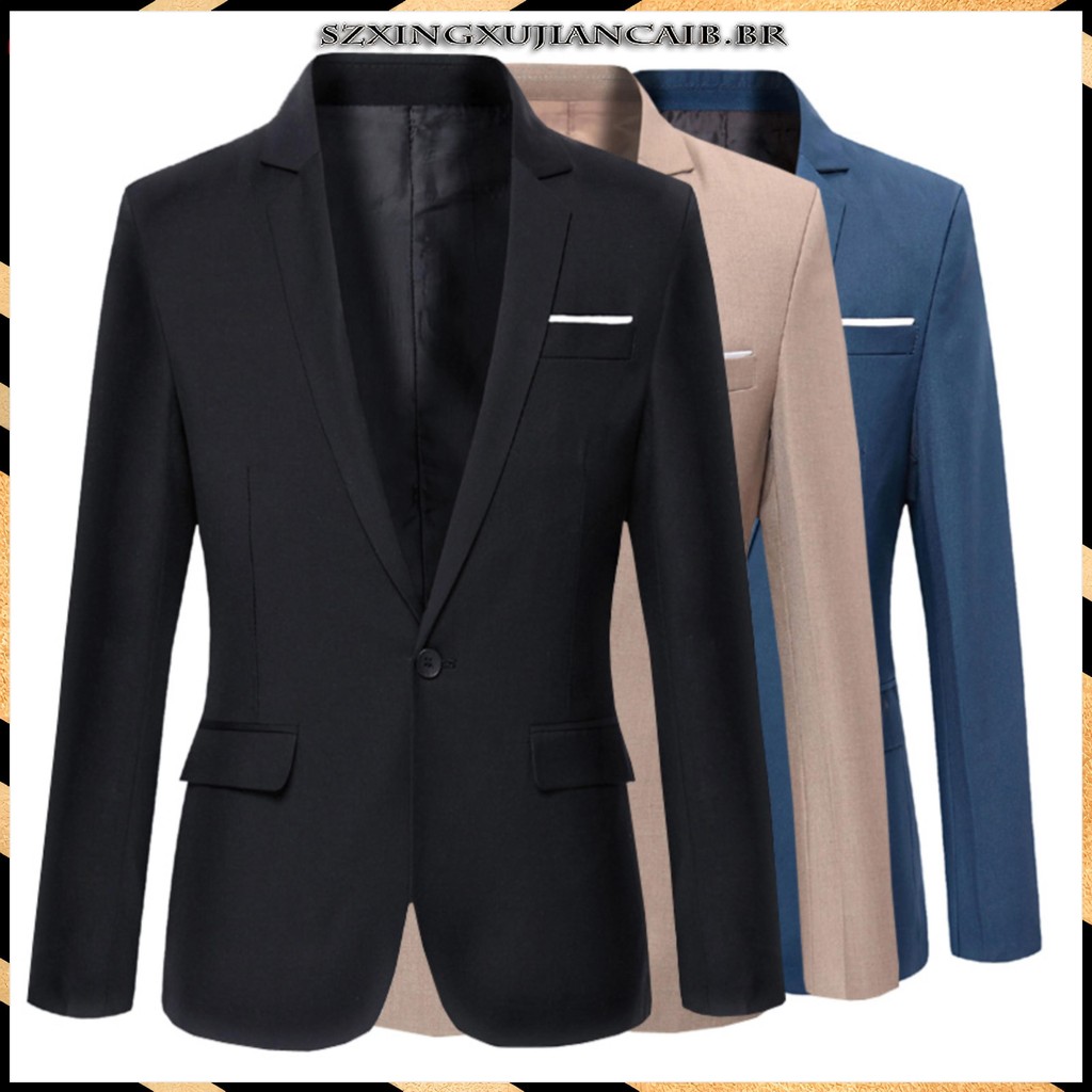 Blazer Masculino Slim Fit Jaqueta Moderno Casual 5231 | Shopee Brasil