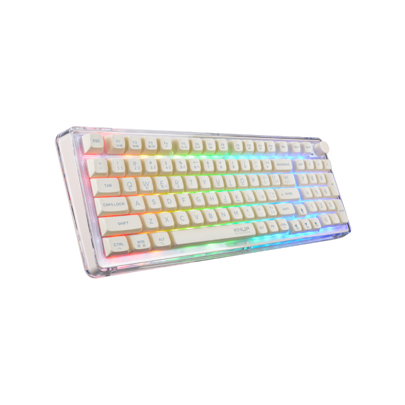 Teclado Mecânico Gamer RGB Wireless Jixian Switch Blue Anti