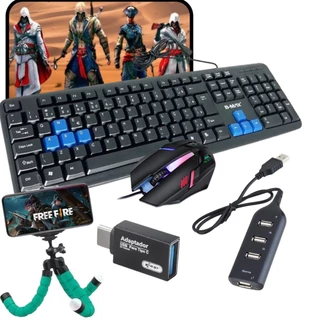 Kit Mobilador Gamer Com Teclas Destacadas Mouse Led em Oferta na Shopee
