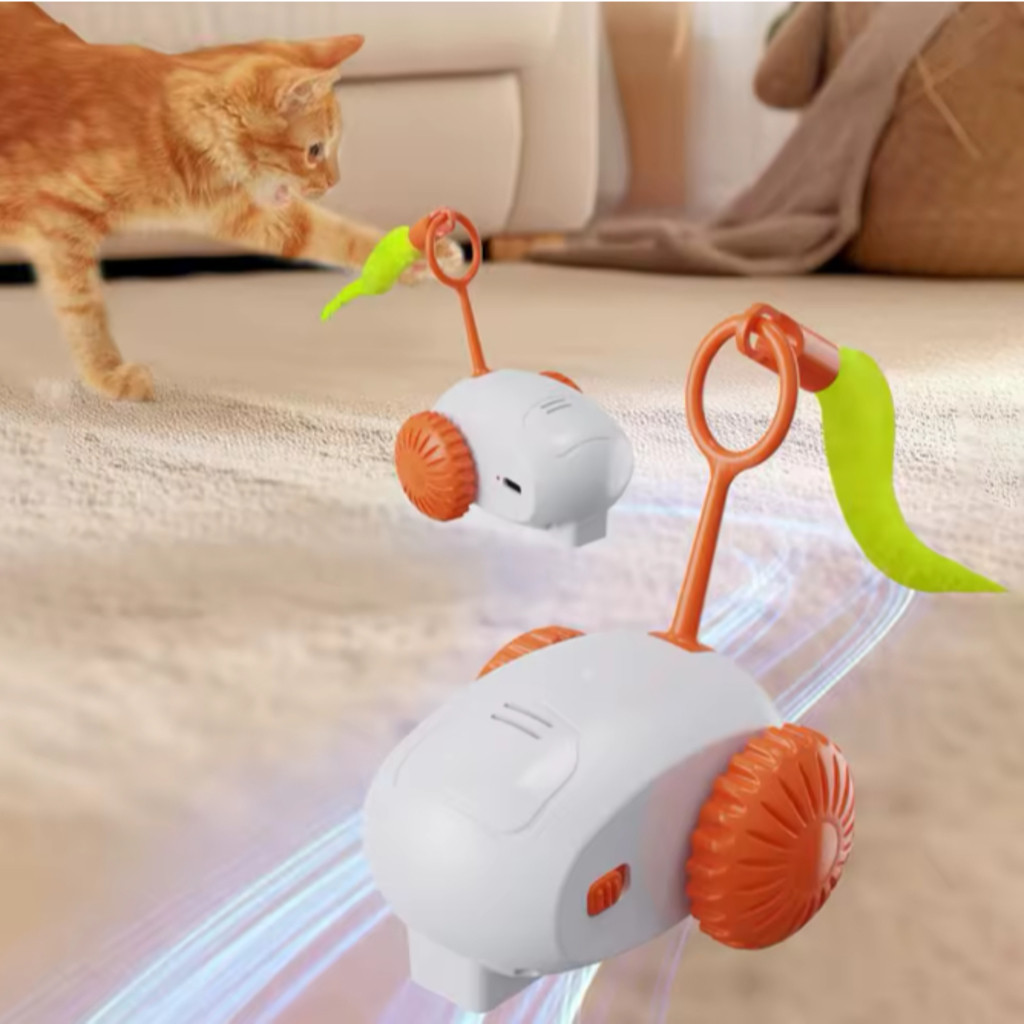 Brinquedo Automático para Cachorros e Gatos Puxa a Corda Sozinho Corre ...