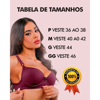 kit c/3 Sutiã Básico Reforçado de Microfibra Com Bojo do P ao GG PROMOÇÃO — foto 2 — Achou Levou Brasil