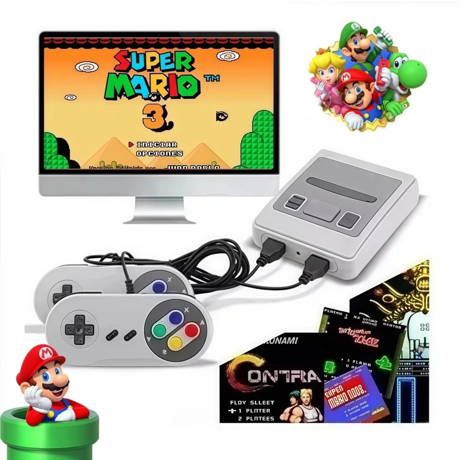 Super Nintendo Mini SNES 620 Jogos Com 2 Controles