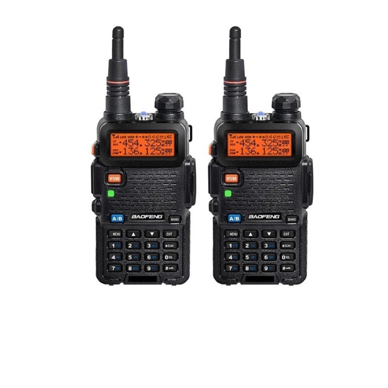 Rádio Comunicador Walkie-talkie profissional Dual Band Uhf Vhf Uv-5r HT Fm Fone cherry