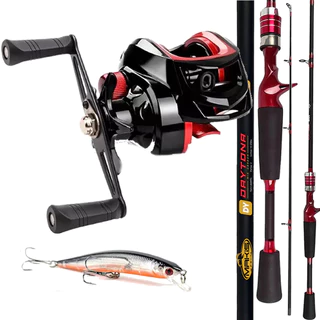 Kit Pesca Carretilha 19 Rolamentos Vara 1,50mts E Isca