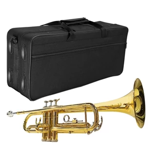 Trompete Laqueado Afinação Bb Si Bemol com Case em Oferta na Shopee