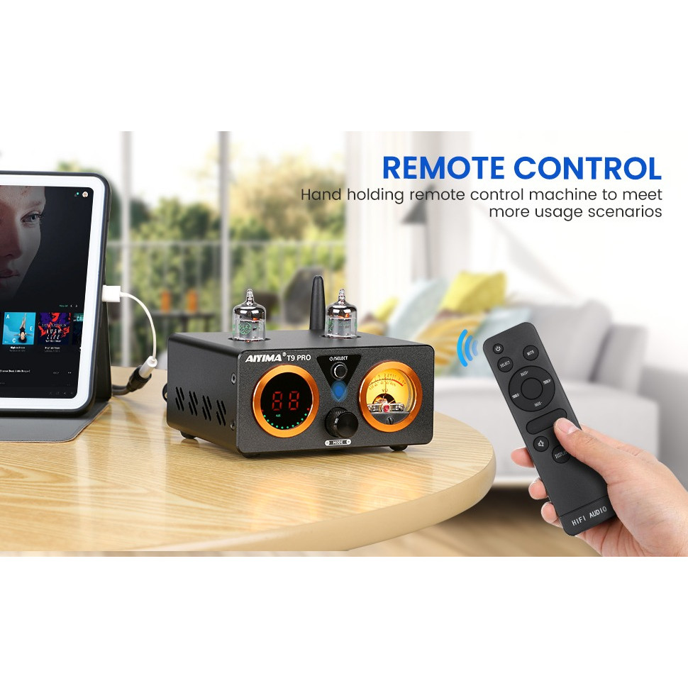 Aiyima T9 Pro Amplificador Estéreo Dac 200w Valvulado | Shopee Brasil
