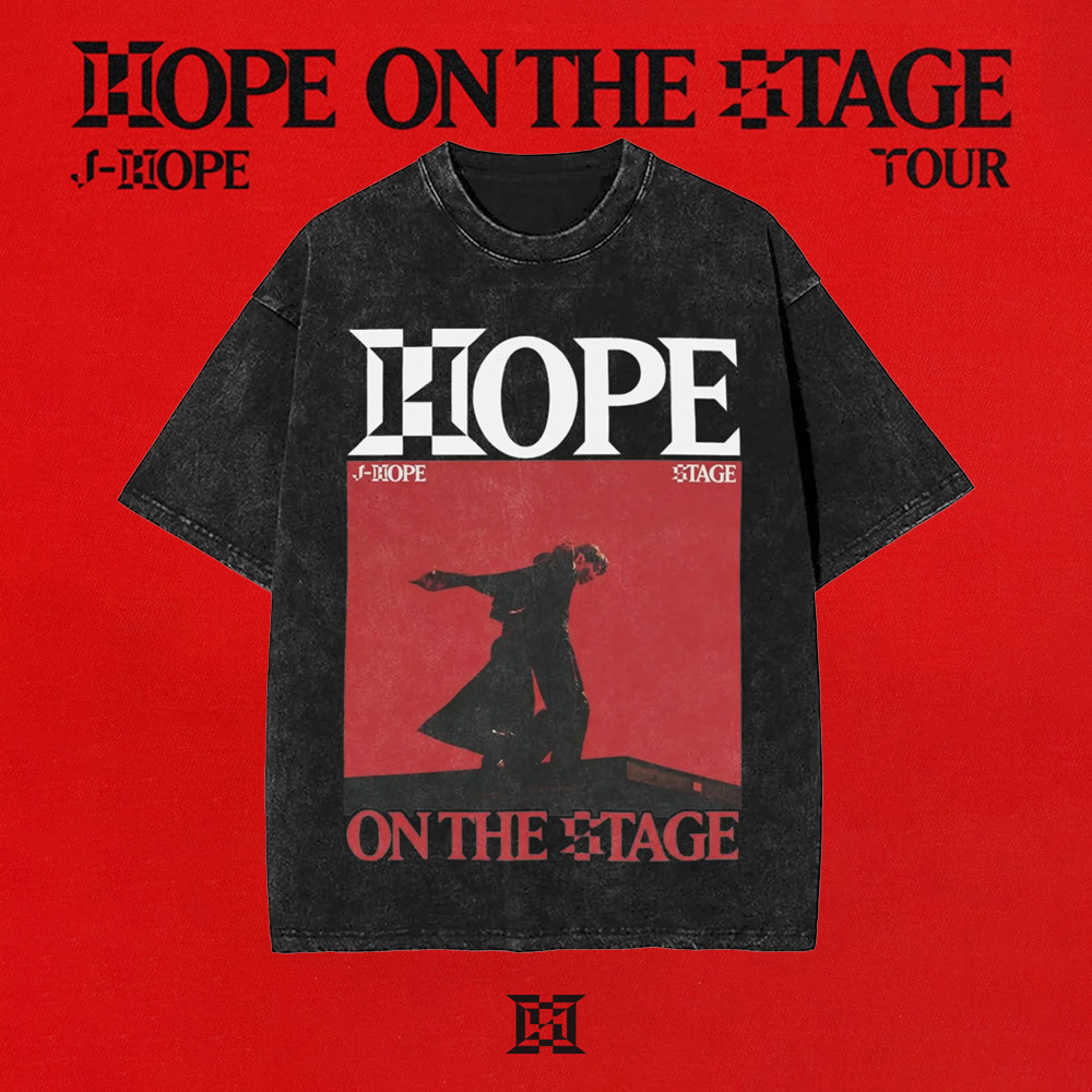 KPOP BTS J-HOPE Merch Camiseta De Algodão Lavado Vintage ON THE